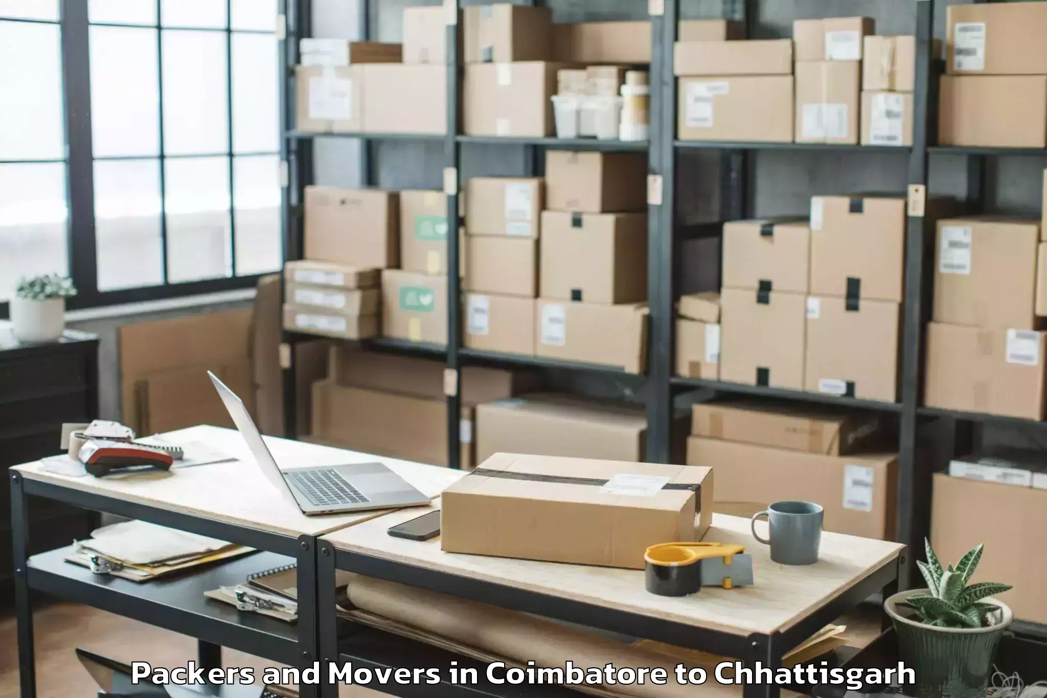 Top Coimbatore to Abhanpur Packers And Movers Available